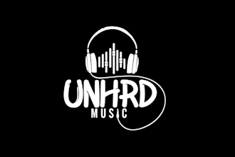 design stylish dj, typography band or music logo