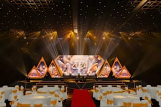 change interior furniture chair,3d event stage design,ballroom space,hall render