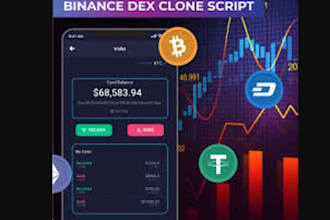 build a perpetual crypto exchange both dex and cex on gmx, binance clone