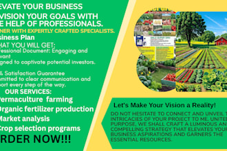 write permaculture business plans,  2025 grant writing, event proposal, loan