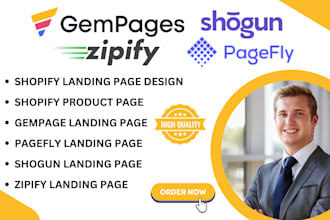 create high converting shopify landing page with gempages pagefly shogun zipify