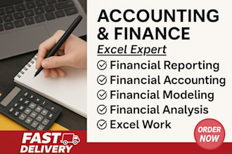 do accounting and finance assignments, financial analysis report, excel projects