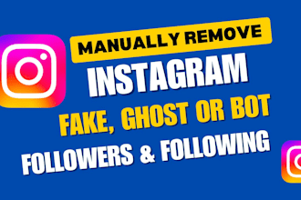manually remove unfollow instagram following, bots, and ghost followers