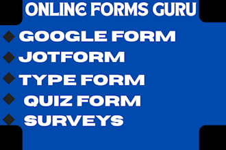 create online forms, surveys, jotform, google form, typeform, quiz form