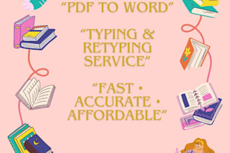 retype PDF, scanned documents, or images into word
