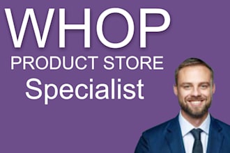 professionally design your whop store and landing page