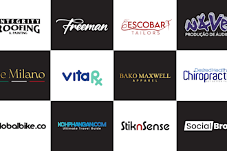 design a creative minimalist wordmark logo for your business