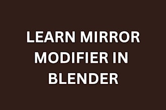 teach mirror modifier in blender