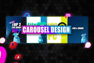 design eye catching carousel for social media
