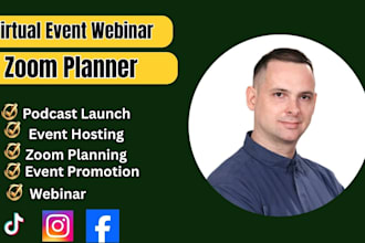 be your expert virtual event planning webinar zoom planner,podcast host