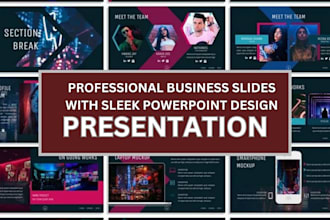 create professional business slides presentation with sleek powerpoint design