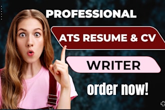 write professional ats resume or executive resume cv design and linkedin profile