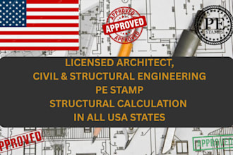 licensed architect, structural engineering pe stamp in california tennessee utah