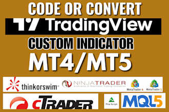 code quantower to mt5, ctrader, ninjatrader, mql5 mql4, pinescript, metatrader 4