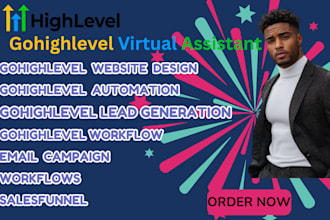 create and manage gohighlevel funnels and website as your virtual assistant