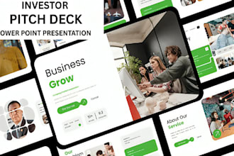 do modern powerpoint presentation and a professional investor pitch deck design