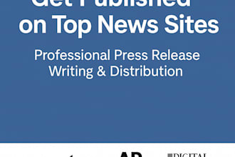 professionally write and submit your press release article on top news site