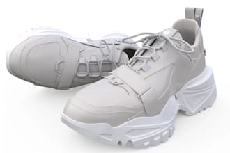 do 3d shoe design, 3d sandals, fashion shoe, 3d boots 3d modelling 3d rendering