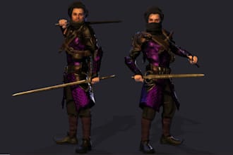 model 3d game character modeling,3d realistic character for unreal engine game