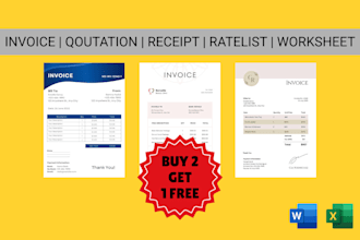 create order form, invoice, fillable pdf, quotation, proforma, receipt, intake