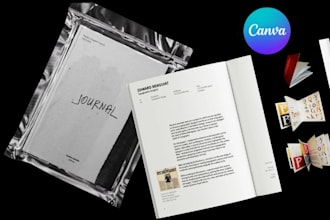 design editable canva booklet, journal tracker, workbook fillable PDF, calendar