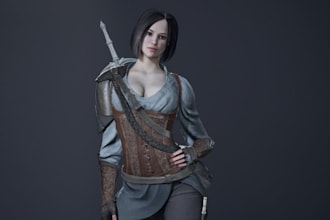 detailed 3d game character,nsfw,low poly,ue5 rigging,3d animation,sculpt, pixel