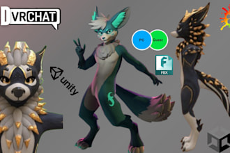 model 3d furry avatar, vrchat character, vtuber model, vrc avatar, nsfw model