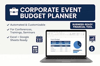 create a custom excel event and travel planner with budget and cost tracking