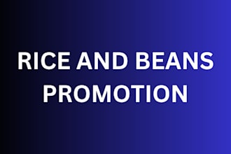 promote your delicious rice and beans meal