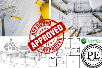 draw 2d floor plan and architectural drawings in autocad for your house pe stamp