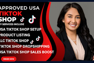 setup USA tiktok shop manage tiktok shop dropshipping and sale promotion