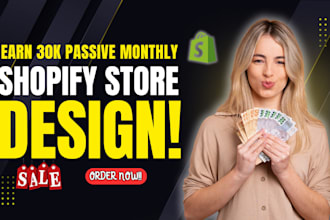build shopify store, design redesign shopify dropshipping store, shopify website