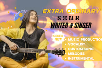 create custom song birthday ,anniversary love wedding song singer and songwriter