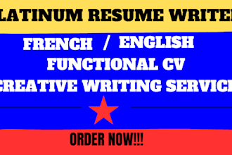 get a professionally crafted resume in french tailored to your career goals