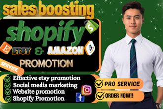 promote and advertise your etsy shopify ebay amazon store to boost traffic sales