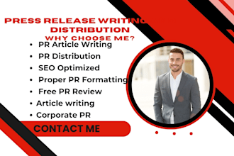 write and distribute press release for press release distribution  press release