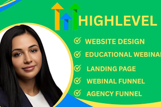 gohighlevel website, funnel for agencies, educational webinar funnel