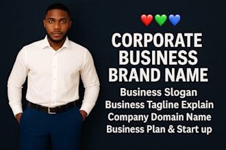 think of 10 business slogan tagline company domain name business plan start up