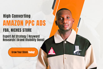run high converting amazon fba ads, branded store, ads manager, VA or consultant