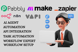 pabbly connect make integromat zapier integration automation n8n ai agent