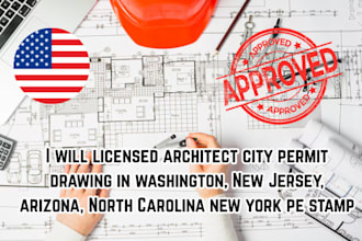 licensed architect city permit drawing in new jersey arizona new york pe stamp