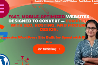 create a responsive wordpress site for blog setup and SEO speed