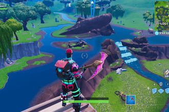 develop fortnite red vs blue map, steam game, roblox game, tycoon map,pillar map