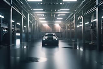 do 3d product showroom design, cgi car showroom, 3d bike, commercial product