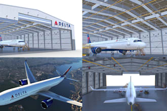 do custom msfs livery aircraft, helicopter, airplane hanger and airport scenery