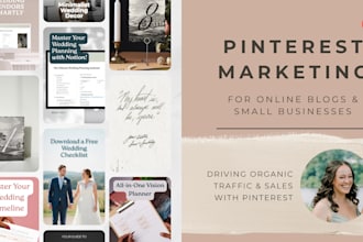 create 30 SEO optimized pinterest pins for small businesses and blogs
