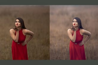 do fashion portrait photo editing , background edit