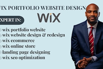 design wix portfolio website wix ecommerce build wix studio development