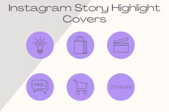 create aesthetic instagram highlight icons or titles covers