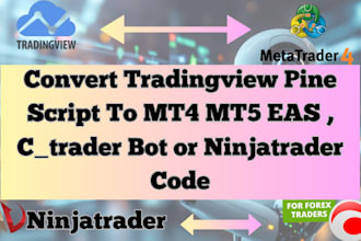 convert tradingview pine script to mt4 mt5 eas, ctrader bot or ninjatrader code